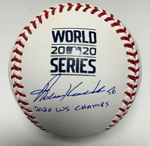 Адам Коларек подписа договор с PSA 3T18135 World Series Топка Dodgers 2020 с бейзболни топки с автографи