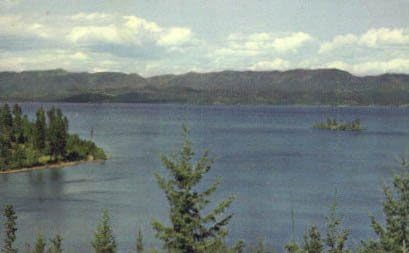 Пощенска картичка с езеро Флэтхед, Монтана