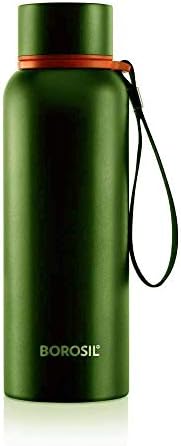 Пътна бутилка Borosil от Неръждаема Стомана 500 мл Зелен цвят