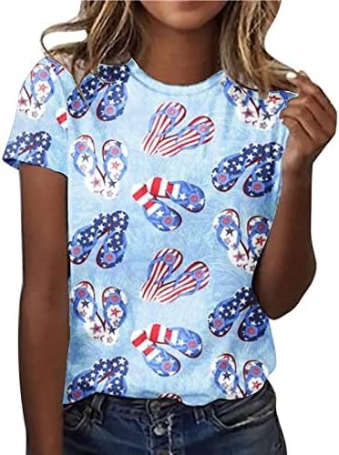 Тениски Мъжки, Дамски Блузи с кръгло деколте и Принтом Хартата на Америка, Тениска С Къс ръкав и Кръгло Деколте,