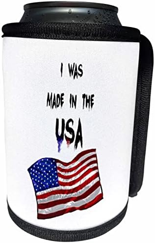 3 Нанесете Текст Върху американското знаме с надпис Аз съм поставен в Америка - на Опаковки за бутилки-охладител
