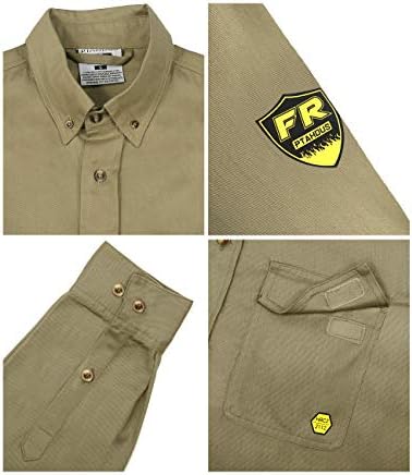 Мъжки Пожароустойчива риза с копчета PTAHDUS 7,5 грама, Мъжки работна риза от кепър лента през средното тегло е Идеално подходяща за заварчици и добив на нефт
