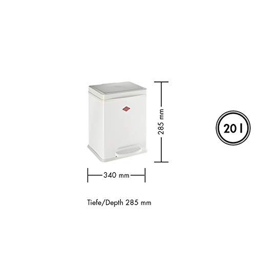 Кофа за боклук WESCO 380411-02 с педали, Червено, Размер: 13,4 х 16,9 x 11,2 инча (34 x 43 x 28,5 см), Кухненско