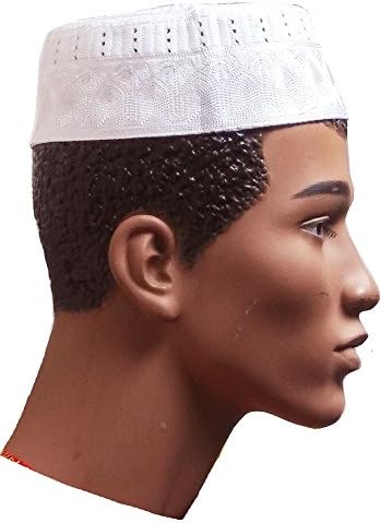 Бяла шапка Кофия Дупси, Африканска Бродирана Шапка Куфи