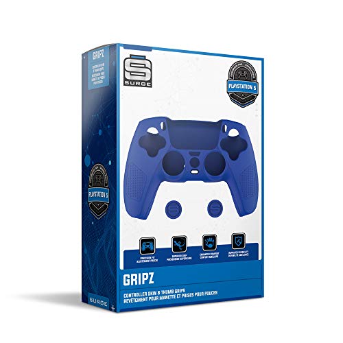Комплект накладки за контролер Surge Gripz и ръкохватка за палеца за контролер PlayStation DualSense, Повишен