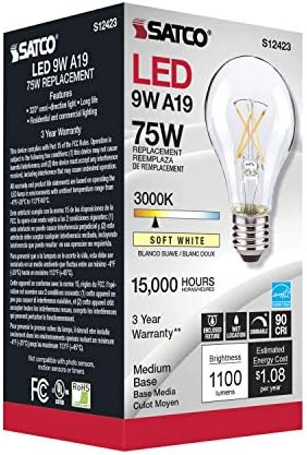 Лампа Satco S12423, Топло Бяла (3000K) -10,5 W