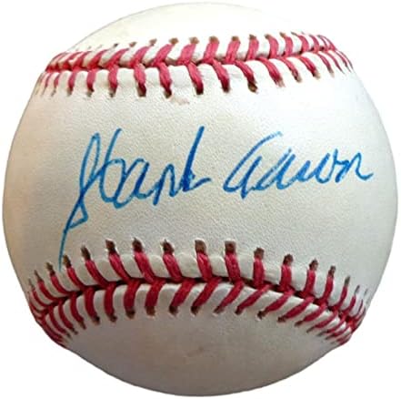 Ханк Аарон Копито подписа договор с ONL Baseball Atlanta Braves PSA/DNA 177327 - Бейзболни топки с Автографи