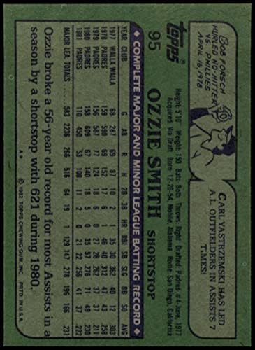 1982 Topps # 95 Ози Смит Сан Диего Падрес (Бейзболна картичка) NM/MT Падрес