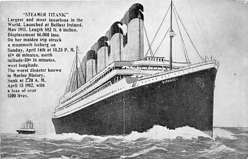 1500 Животи Титаник Кораб Картичка Postcards