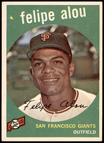 1959 Topps # 102 Фелипе Алу Сан Франциско Джайентс (Бейзболна картичка) БИВШ Джайентс