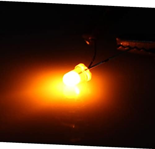 Нов LON0167 40шт 3 mm Кръгла Корона Червен Жълт led Светоизлучающий Диоди на Крушка с нажежаема Жичка (40шт