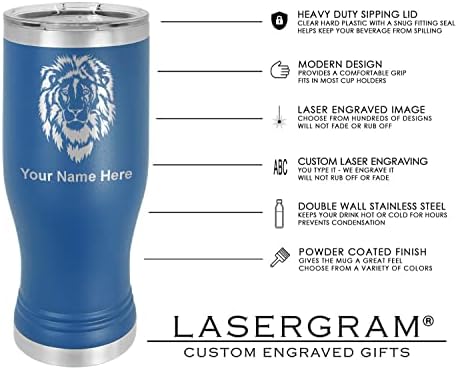 Чаша Пилснера LaserGram 14 грама с Вакуумна изолация, Платноходка, Приложен Персонални Гравиране (Тъмно Синя)