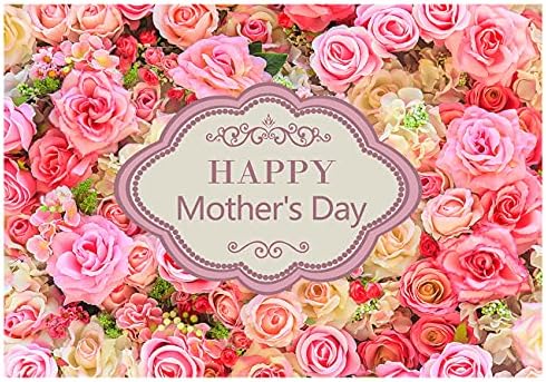 YYNXSY 8X6FT Фон за Снимки на Деня на Майката Цветя е най-Добрият Фон за мама Розови Рози Празнична Изненада