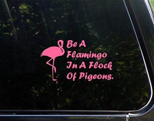 Винил Productions Дали Фламинго в опаковката гълъби (розово) - 6-1 / 2 x 3-3 / 4 - Стикер-стикер за мобилни