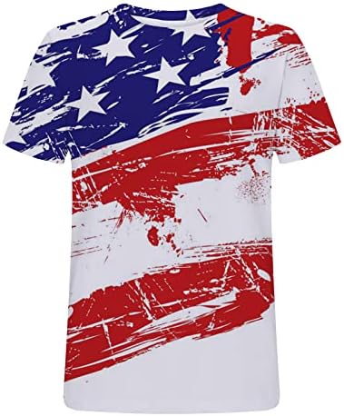 Мъжки ризи Moxiu в Звездната ивица и с Графичен принтом Американския Флаг, Тениска с Патриотичен Флага на САЩ, Тениска с Къс Ръкав