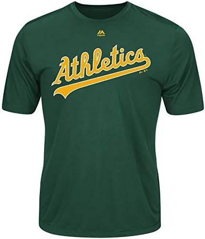 Величествена Мъжки Готина Базова Риза MLB Evolution Oakland Athletics 3XL цвят Зелен