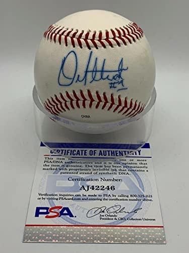 Орландо Хъдсън Подписа Автограф Официален представител на Международната лига бейзбол PSA DNA - Бейзболни топки