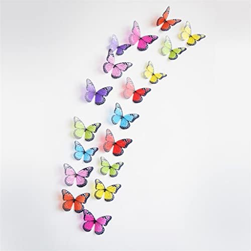 DXMRWJ 18 бр. 3D Ефект Кристални Пеперуди Стикер на Стената Красива Пеперуда за Детска Стая Стикери за Стена за Декорация на Дома (Цвят: D, Размер: Един размер)