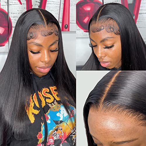 перуки със затварянето на Дантела 5x5 Hd от човешка коса за черни жени, LEhan 180% Плътност, Прозрачни Перуки, изработени от човешка коса отпред 10А, предварително выщипанн?