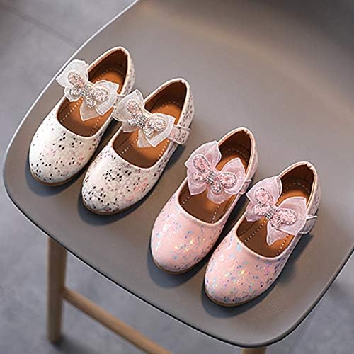 Обувки за малки момичета с цветя модел, Модел обувки Mary Jane, Ежедневни балет апартаменти без закопчалка на