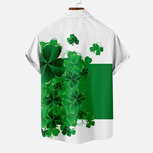 Мъжки Ирландски Потник, Риза На Деня на Св. Патрик, Ежедневни Хавайски Ризи с Копчета и Къс ръкав, Ризи С Принтом