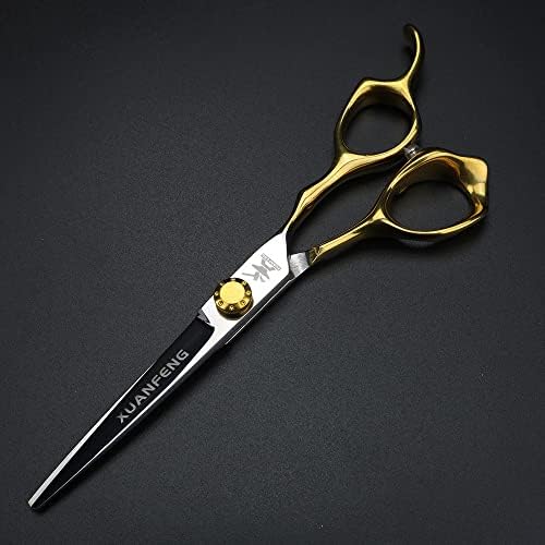 Ножици за коса XUANFENG със Златна дръжка От стомана 9cr18 със Златни Винтове 6-инчов Фризьорски Ножици за Подстригване