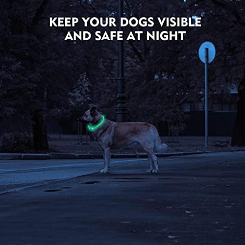 Нашийник за кучета NOVKIN LED, Акумулаторна Нашийници за кучета със задно осветяване, Водоустойчив куче Светлини