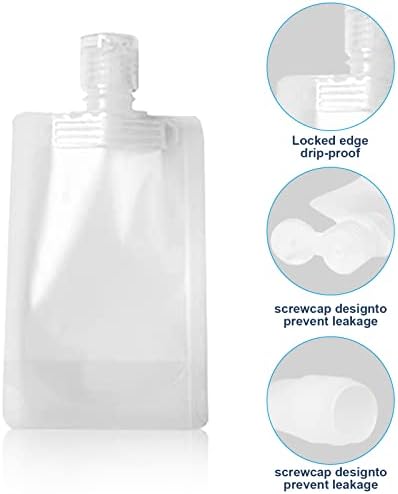 Пътни чанти OUFAN за тоалетни принадлежности, Одобрени от TSA Херметически затворени Пътни Преносими торбички за опаковане на течности с етикети за шампоан, Балсам, Ло
