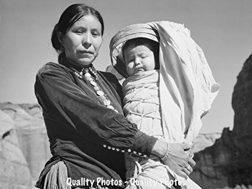 Продукти в Изобилие Майка и Дете на племето навахо 8,5x11 печат на снимки Энсел Адамс История индианци