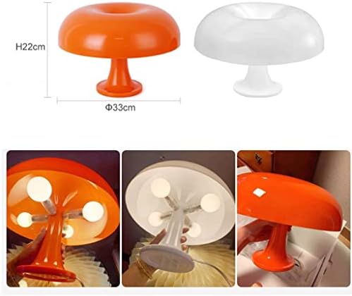 GPPZM Настолна лампа с гъбички, Led Нощни лампи за четене на престоя си, за Украса спални удобства, Настолни лампи (Цвят: оранжев размер: UK22cm * 33cm)