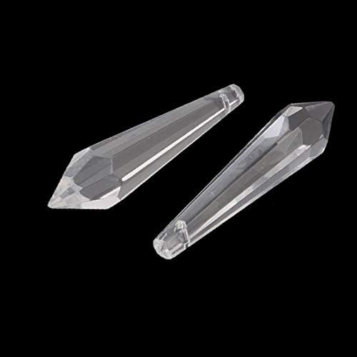 X-DREE Дължина 63 mm Crystal Prism За Полилеи Тавана лампа Прозрачен 10 бр (с Дължина 63 mm Decorar prisma de