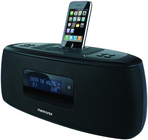 Висококачествена звукова система Memorex Mi9490P за iPod/ iPhone (черен)