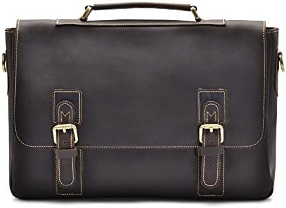 Мъжка Кожена чанта-портфейл Hølssen (Натурална) Реколта Чанта през рамо За лаптоп 15 инча
