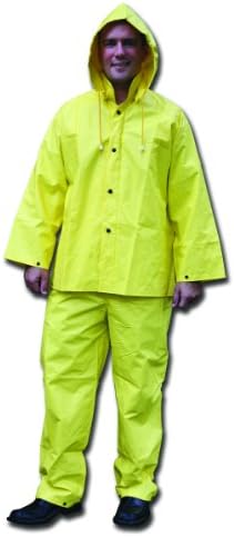 Огнезащитни костюми MCR Safety 3003XL Wizard от PVC/найлон 3-Peice, Жълто, X-Large