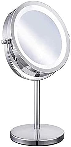 Огледало ATAAY, Огледало за грим, Десктоп Двустранно Огледало с 10-кратно Увеличение, Въртящо се На 360 ° Огледало