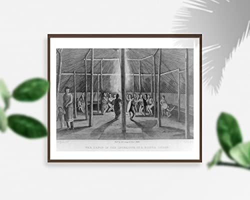 Снимка: Военен танц, интериор, Конза лодж, Канза, KS,1822