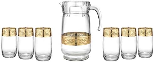 Комплект за вода и напитки в гръцки стил Key Design 1 Стомна С 6 Бокалами Hiball