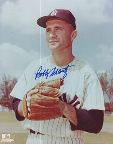 Боби Шанц, Ню Йорк Янкис, Подписано Снимка 8x10 с автограф W / Coa - Снимки на MLB с автограф