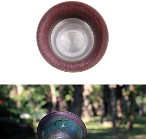 Чаша Единичен Sancai Teacup Чай комплект Керамични Домашен Ретро Ceramica Груба керамика Gaiwan (Цвят: както