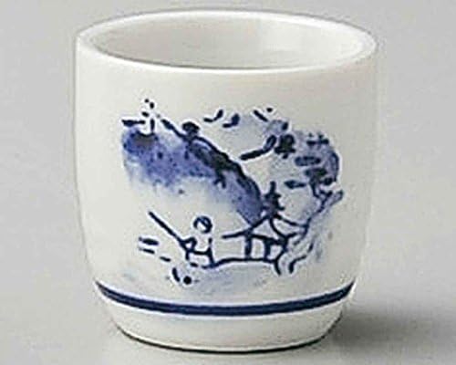 Чашка за саке Sansui 1,9 инча От Бял порцелан, изработени в Япония