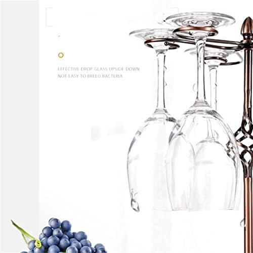 Държач за чаши YFQHDD Поставка за чаши за вино с 6 куки От Неръждаема Стомана За съхранение на вино, чаши за пиене от бара (Цвят: бял-Плодов персик5, размер