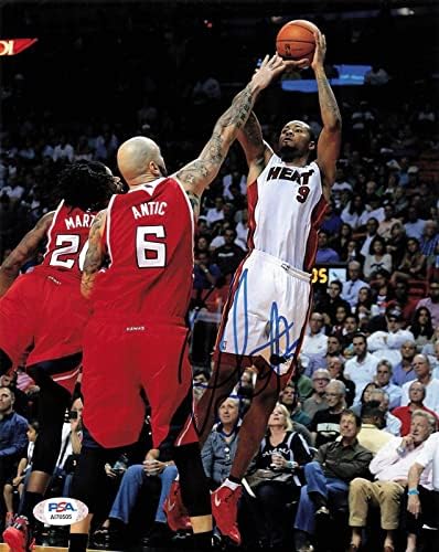 Rashard Люис подписа снимка 8x10 PSA / DNA Miami Heat С автограф - Снимки на NBA с автограф