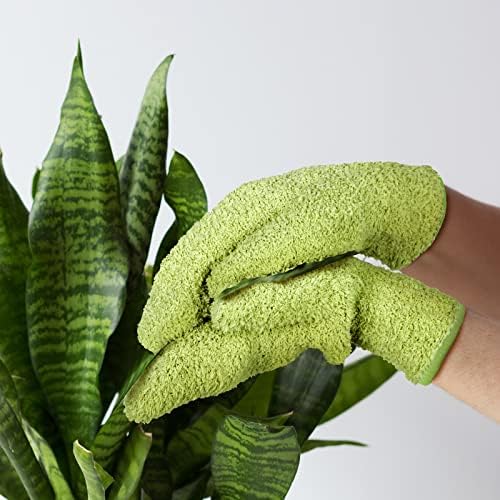 6 Двойки Почистващи ръкавици Без драскотини, ръкавици за избърсване на прах, Рукавица от Микрофибър с палеца