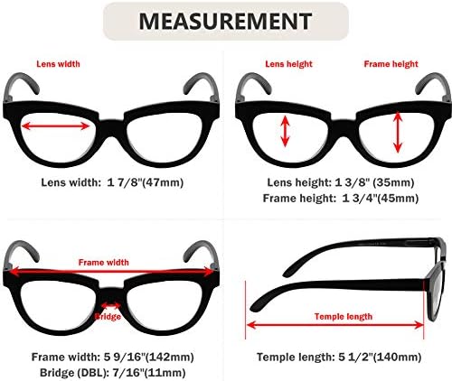 Eyekepper Спестете 10% на 5 опаковки женски ретро очила за четене в голям размер, и 5 опаковки ридеров Half