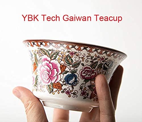 Eplze YBK Tech Голям Гайвань на 10 унции, Порцелан Чаена Чаша кунг-фу и чиния с капак, Традиционен Китайски