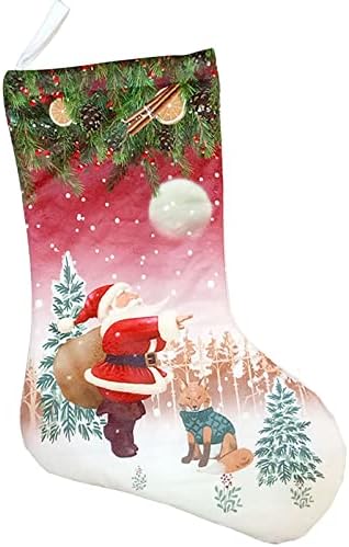 Коледни Чорапи Висулка Коледна Украса Доставка на 12 Инча Коледни Чорапи Подарък Пакет Коледна Украса за Камината,
