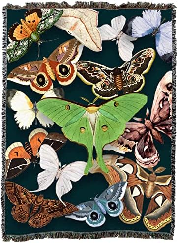 Емералд одеяло Pure Country Weavers Moths Emerald - Подарък Гобеленовый каре, Изтъкан от памук Произведено в