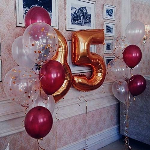 Бордо балони, 10-инчов тъмно кестеняво латексови балони (100шт) за декорация рожден ден