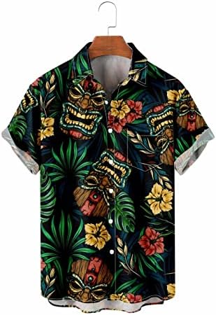 Xiloccer най-Добрите Мъжки Хавайски Ризи С Принтом, Плажни Ризи с Копчета и Къс ръкав, Ризи с Принтом, Мъжки