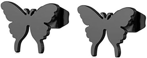 Обеци-карамфил от неръждаема Стомана с Класически дизайн Simpel Plain Бътерфлай за Коктейльной партита